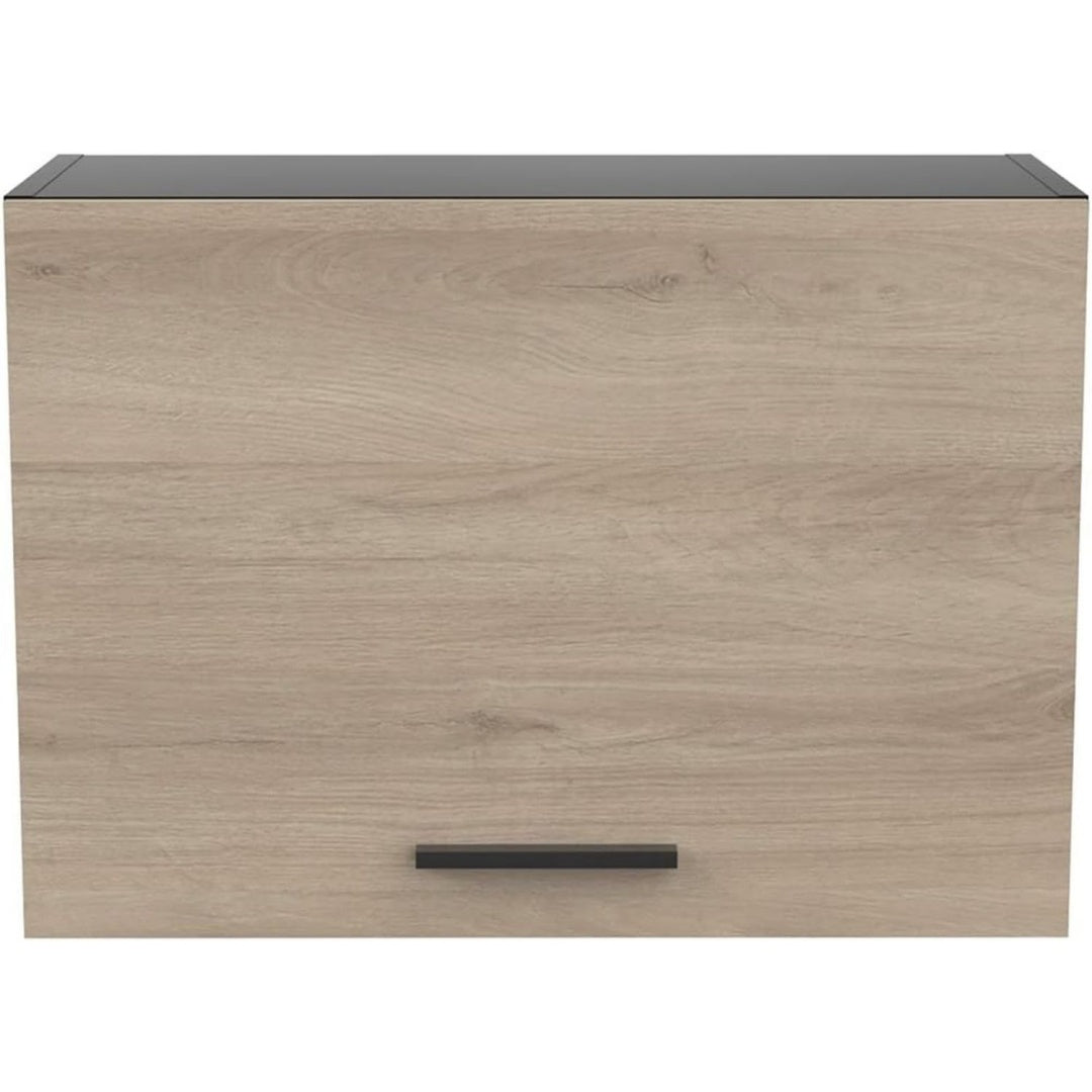 Organisation, meuble bas sur pied marron en bois 1 porte