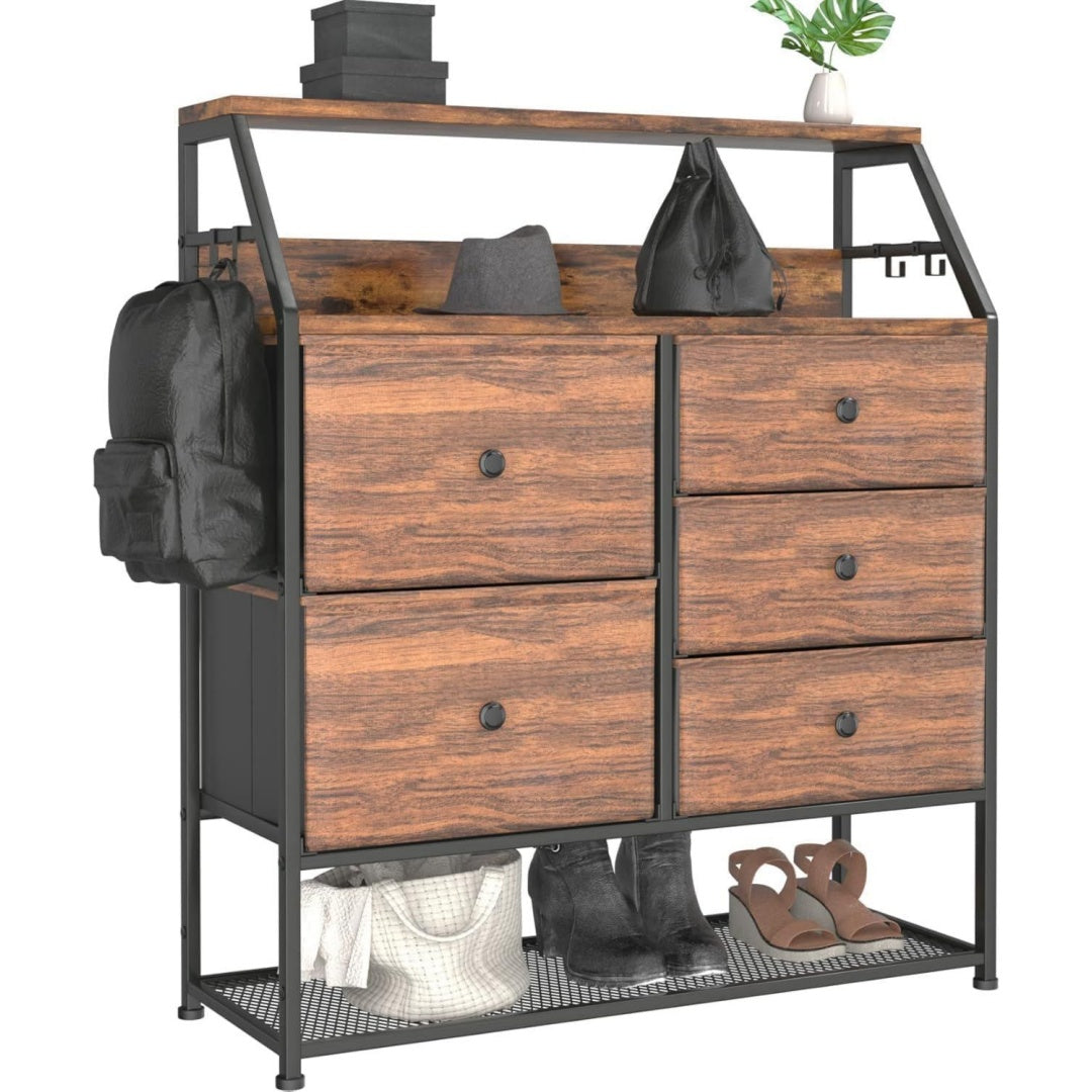Rustique armoire de rangement marron