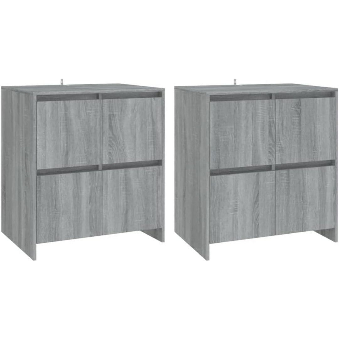 elegant bahut gris lignes epurees en bois