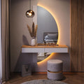 Coiffeuse 120 x 40 x 161 cm en chene et verre