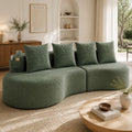 Superbe canape marron rembourre en tissu 109 x 240 x 63 cm