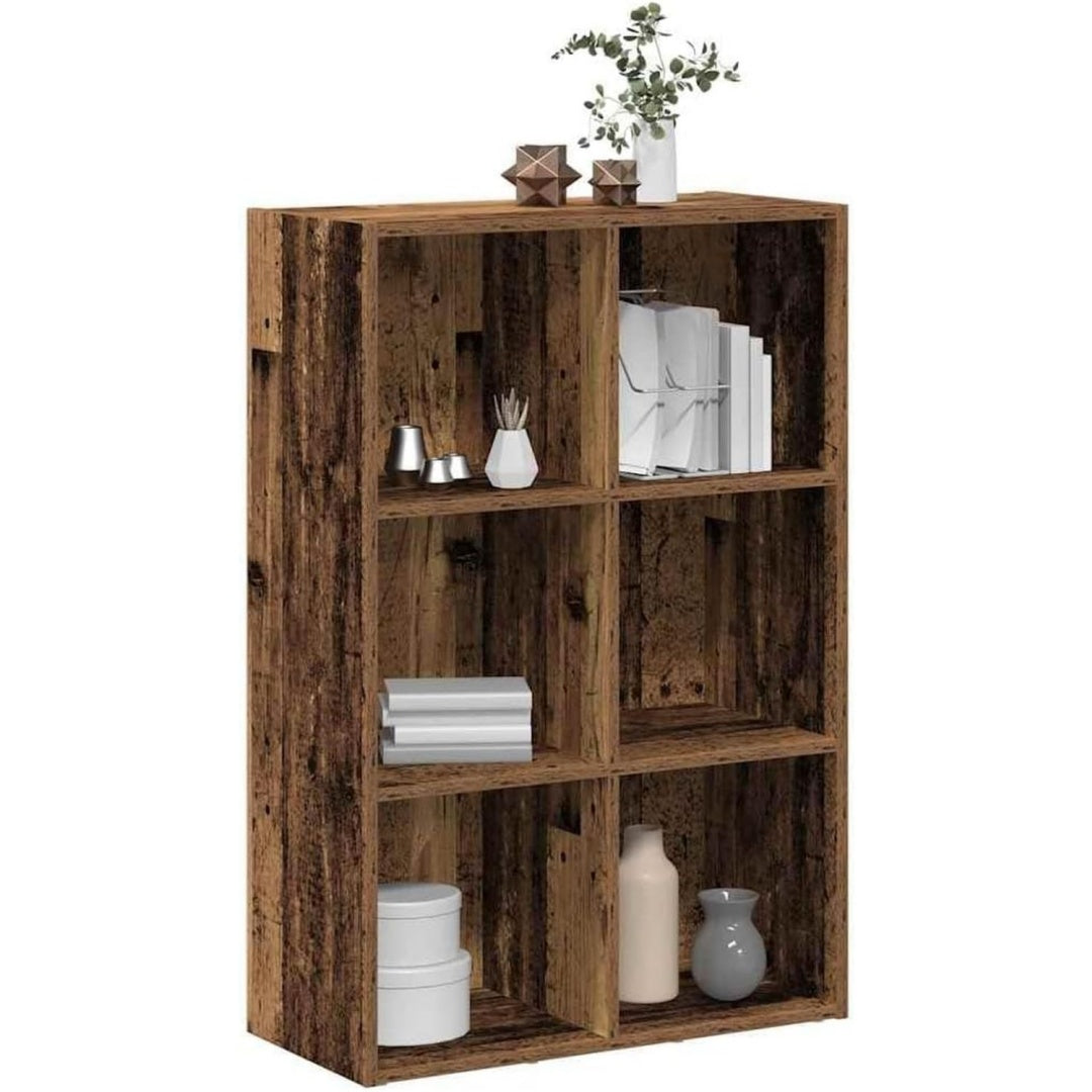 Bibliotheque marron 66 x 30 x 98 cm grand espace de rangement