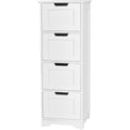 Meuble colonne avec quatre tiroirs gris clair, design contemporain, pour cuisine