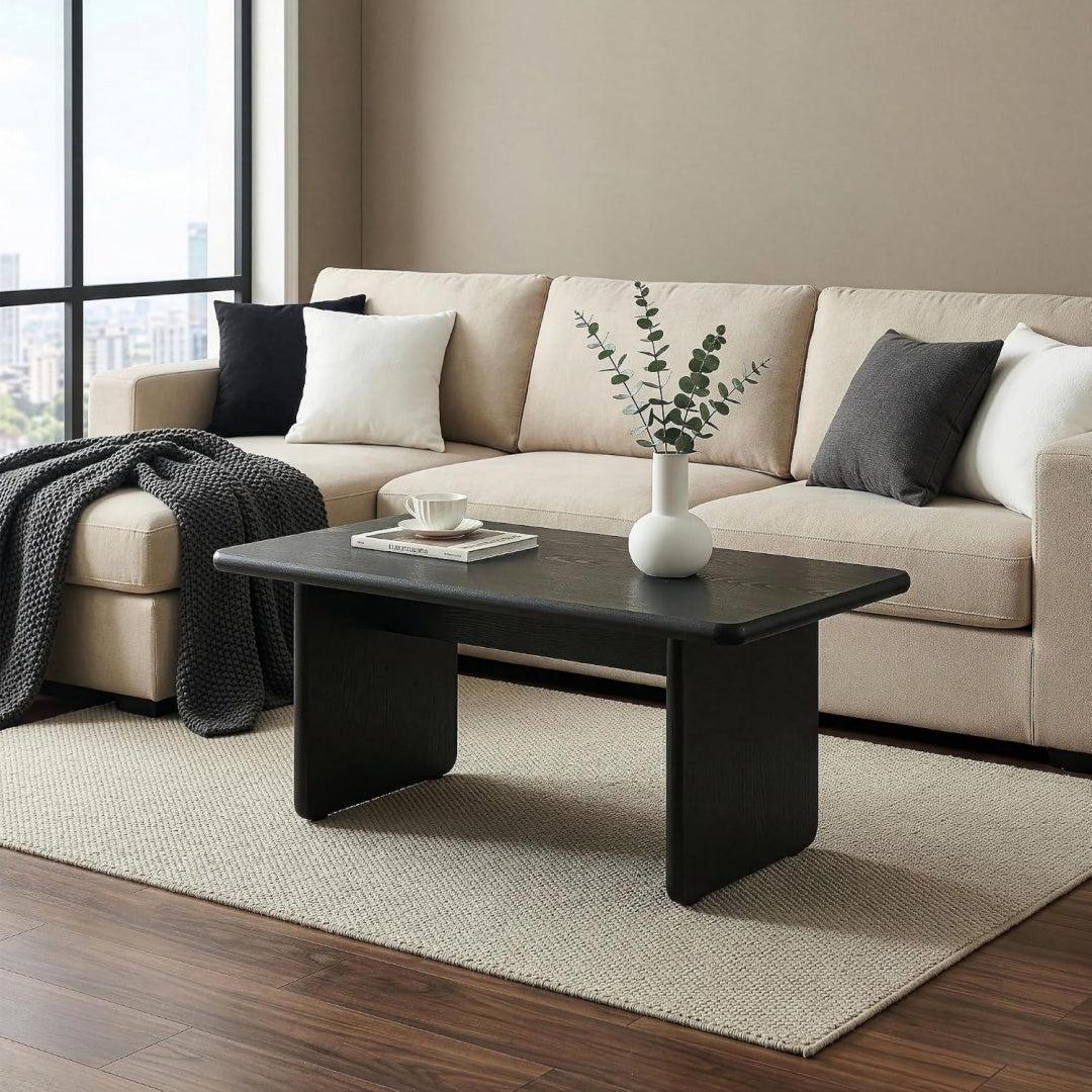 Magnifique table basse marron style classique en MDF