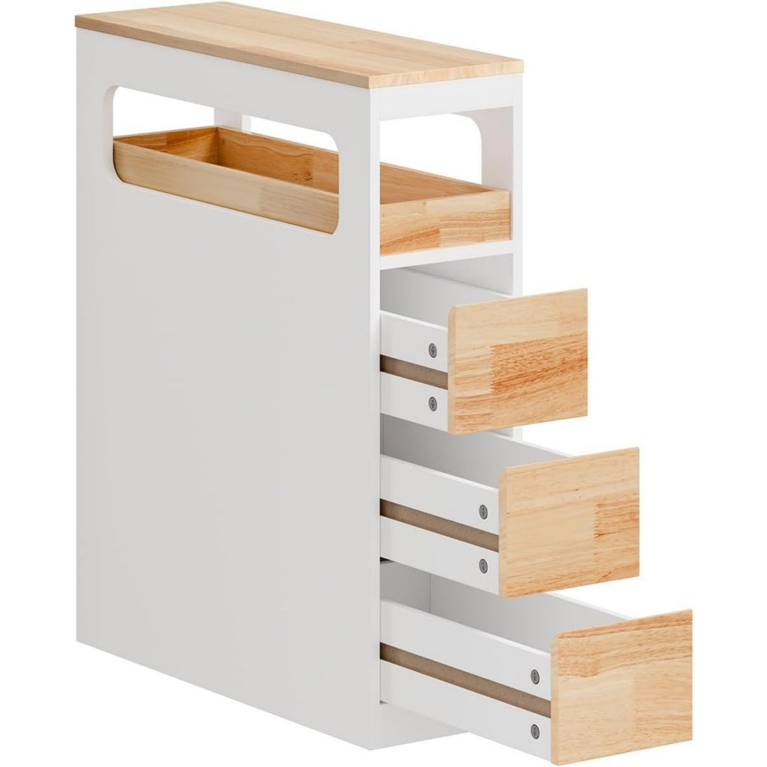 Meuble sur pied en verre finition gris clair