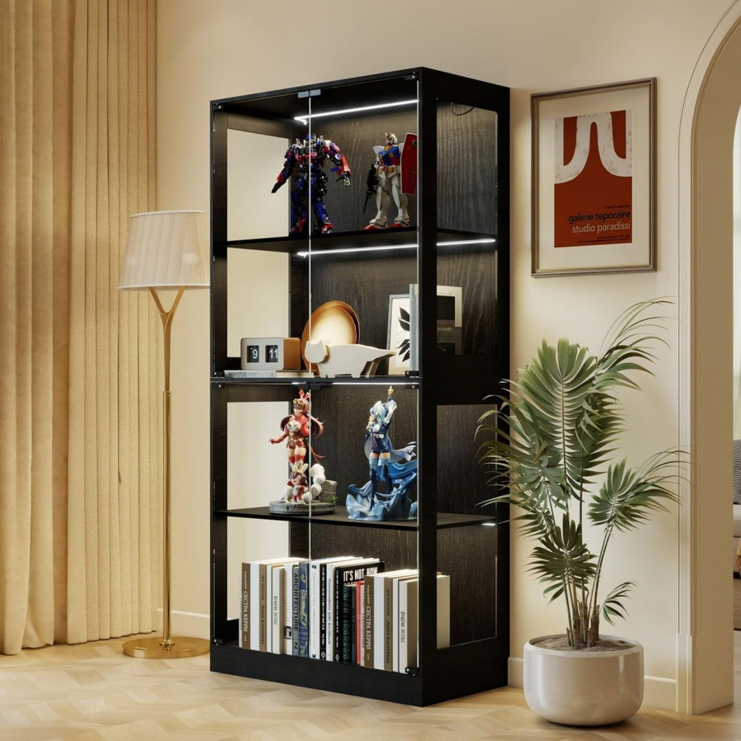 Armoire structure metallique marron 4 niches