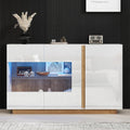 Buffet en bois massif et verre