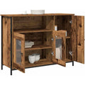 Buffet tout en bois marron style industriel