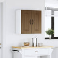 Armoire colonne gris clair en hevea