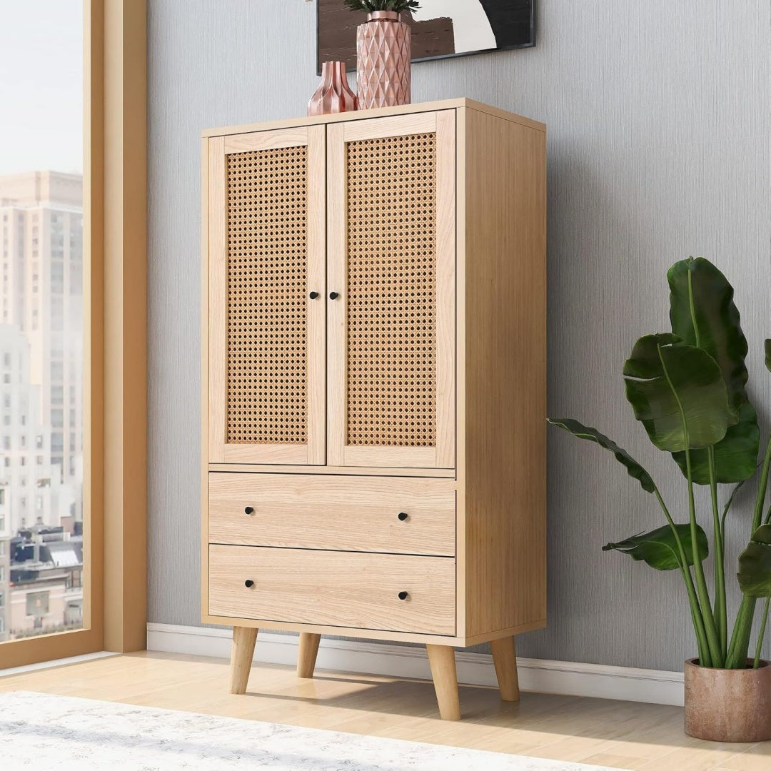 Buffet beige 60 cm, gain de place