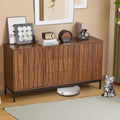 Commode marron en chene et MDF ideale pour un salon moderne
