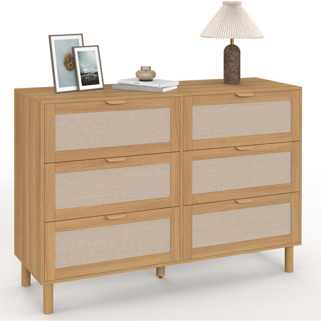Commode 113 x 40 x 80 cm beige de qualite