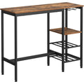 Grise table de repas style industriel, 2 portes en verre