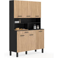 Buffet marron moderne 1 etagere 120 x 40 x 177 cm
