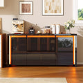 Buffet marron (160 x 35 x 75 cm), espace de rangement genereux