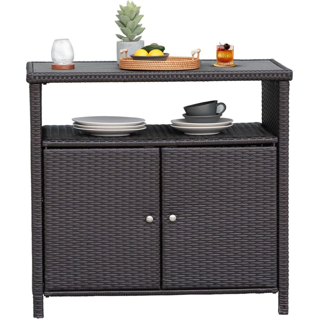 Buffet tendance epure gris fonce