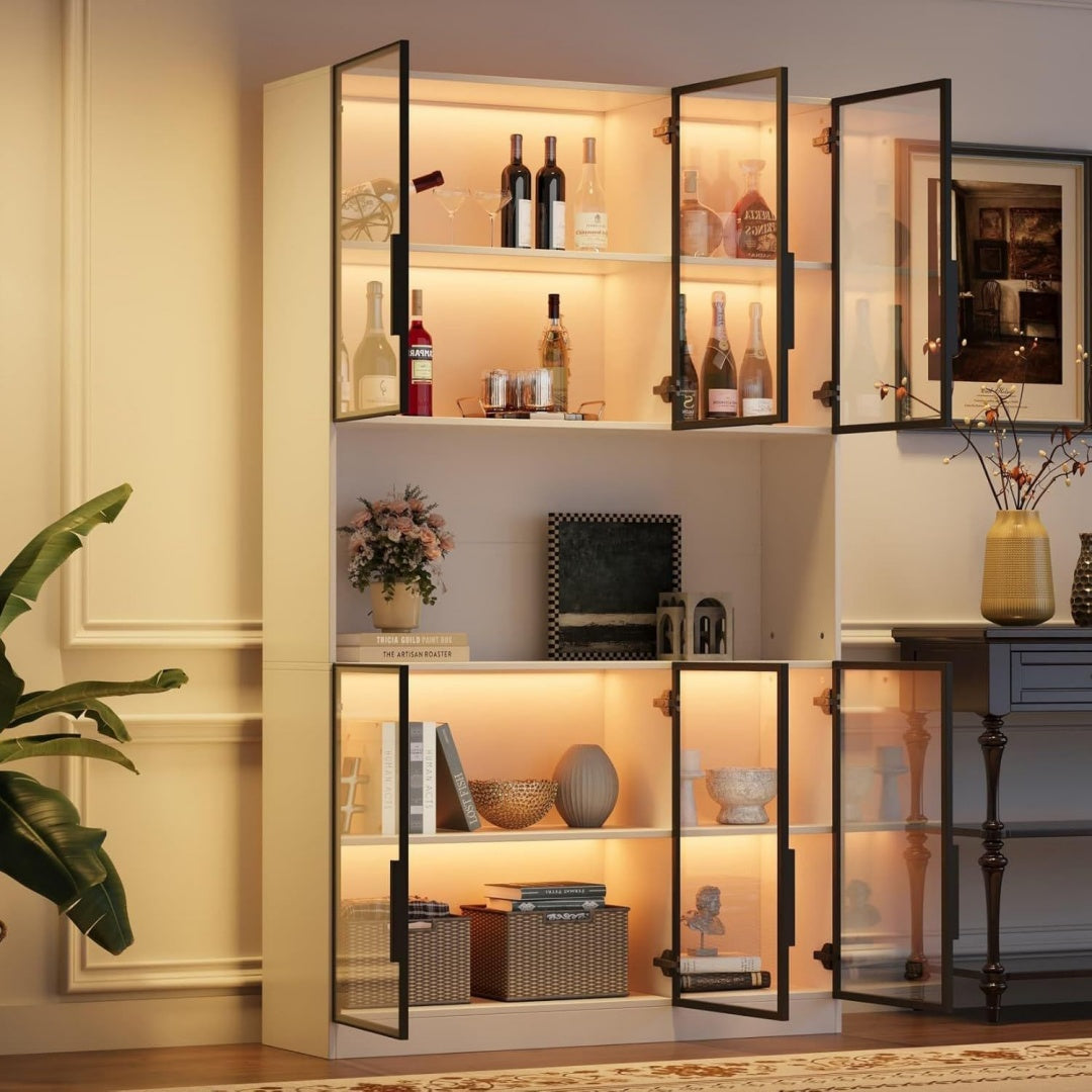 Vitrine contemporain verre marron 120 x 34 x 200 cm