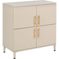 Creme buffet allure contemporaine avec 4 portes et 4 etageres