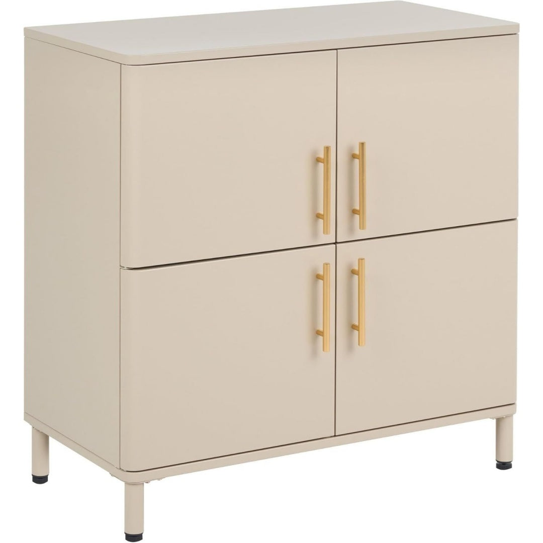 Creme buffet allure contemporaine avec 4 portes et 4 etageres