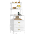 Table de chevet gris clair en acier