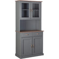 Allure Leger, bahut gris fonce en bois 2 tiroirs
