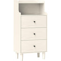 Armoire de rangement gris clair bien pensee 3 tiroirs