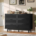 Buffet gris fonce en rotin